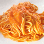 Spaghetti alla crema di peperoni