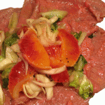 Carpaccio di carne con insalata invernale